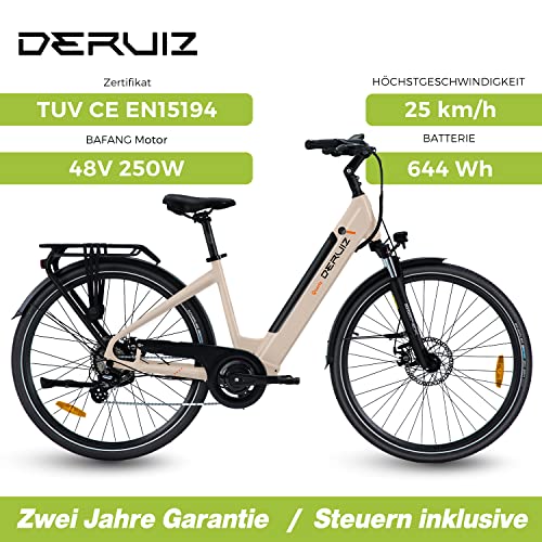 Deruiz E Bike Quartz Zoll Leistungsstarkes E Bike Mit V Wh Unterrohr Akku Lcd